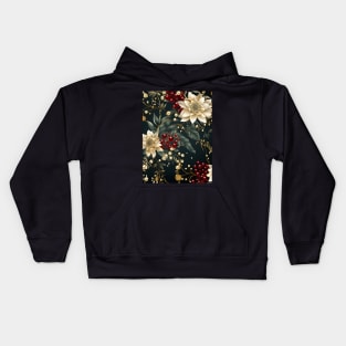 Christmas holly berry seamless patten Kids Hoodie